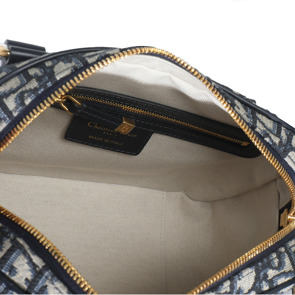 Navy Oblique Canvas Small D Vibe Bowling Bag