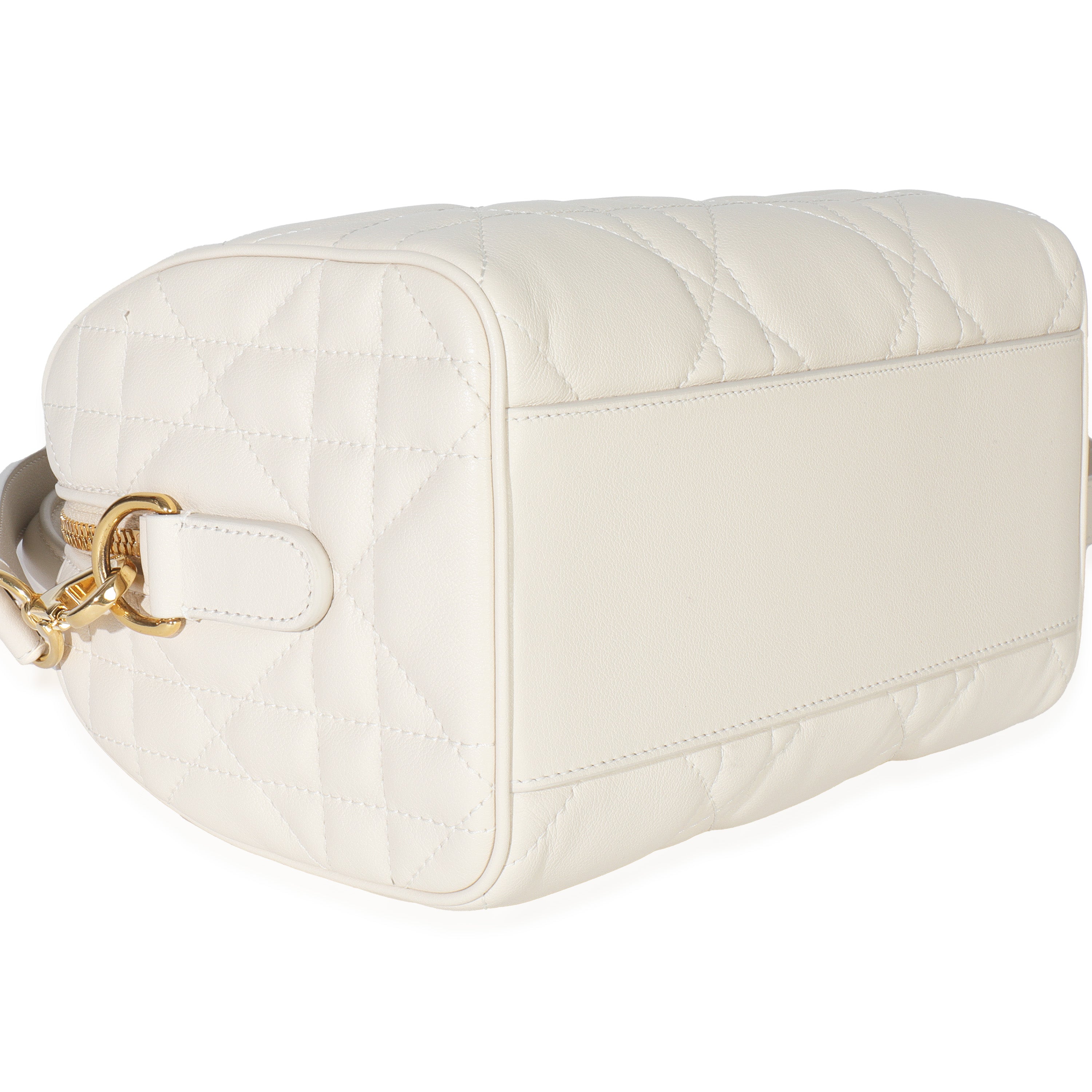 Dusty Ivory Macrocannage Calfskin Dior Groove 20 Bag