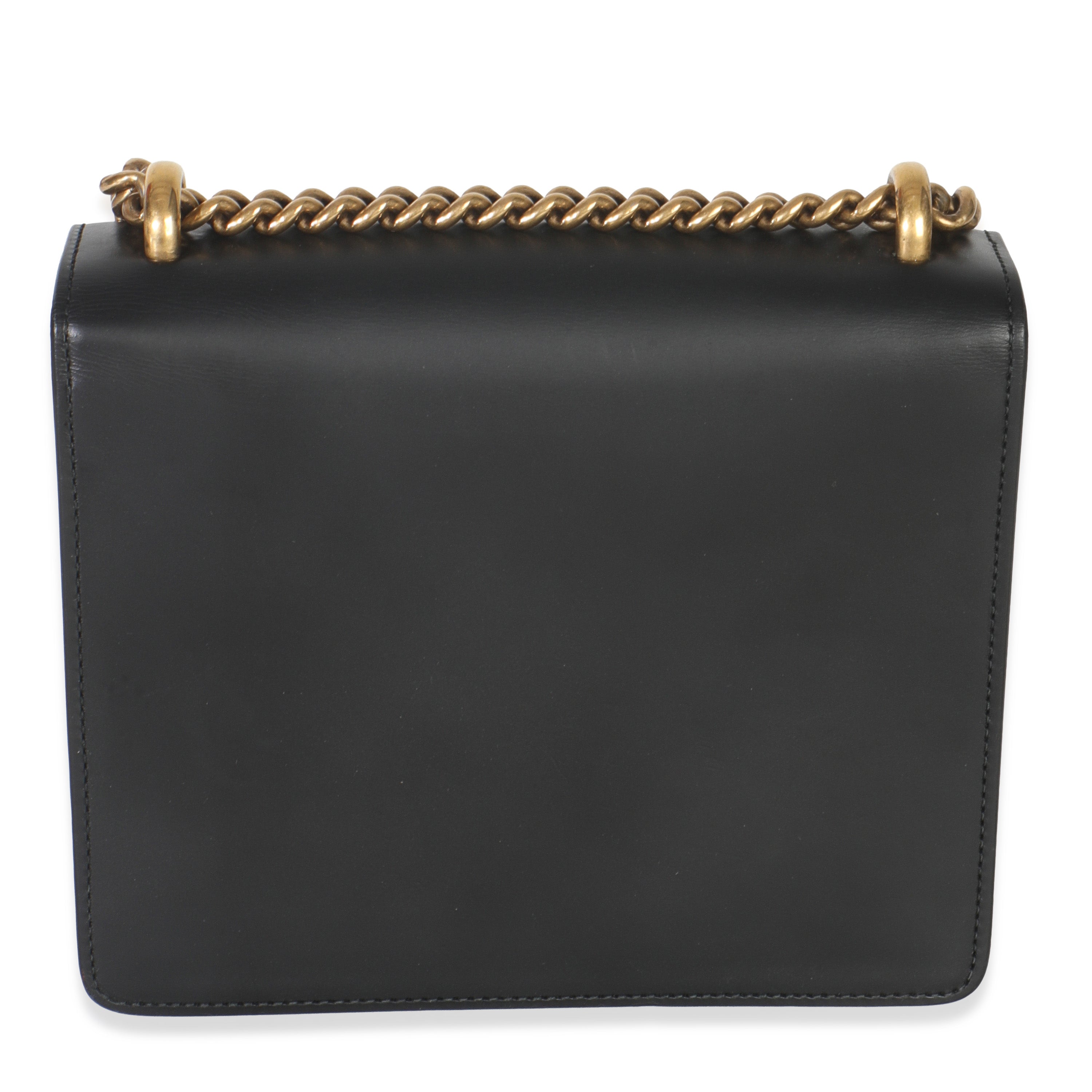 Black Smooth Calfskin Small GG Marmont Chain Bag