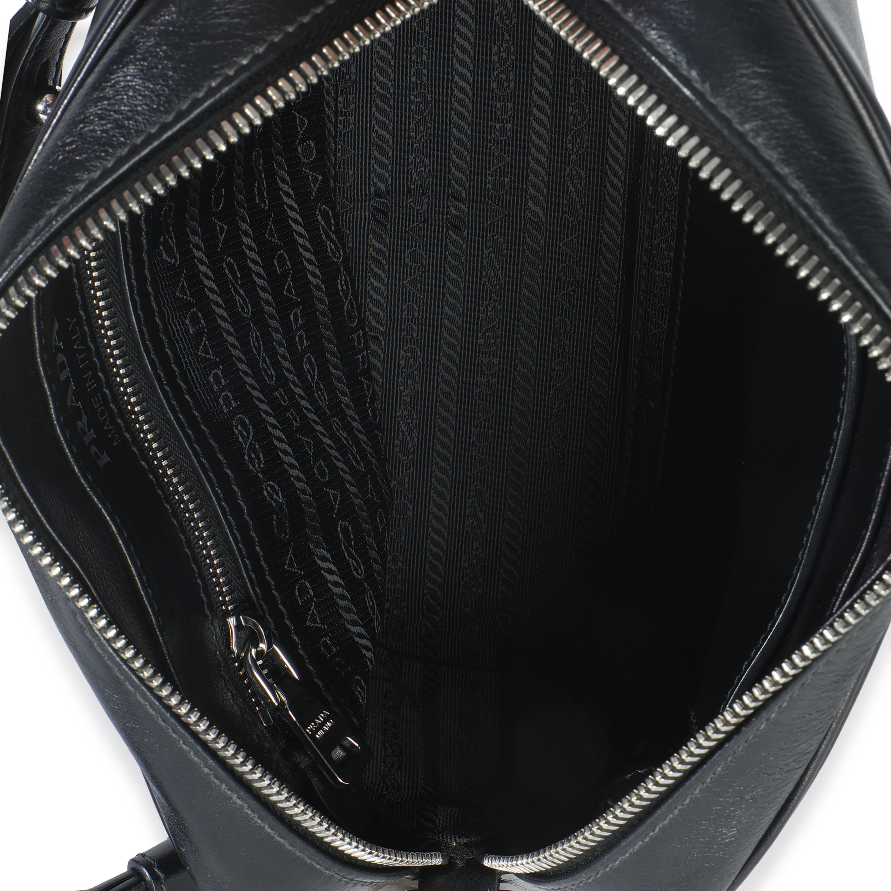 Black Pink Calfskin Banana Logo Crossbody Bag