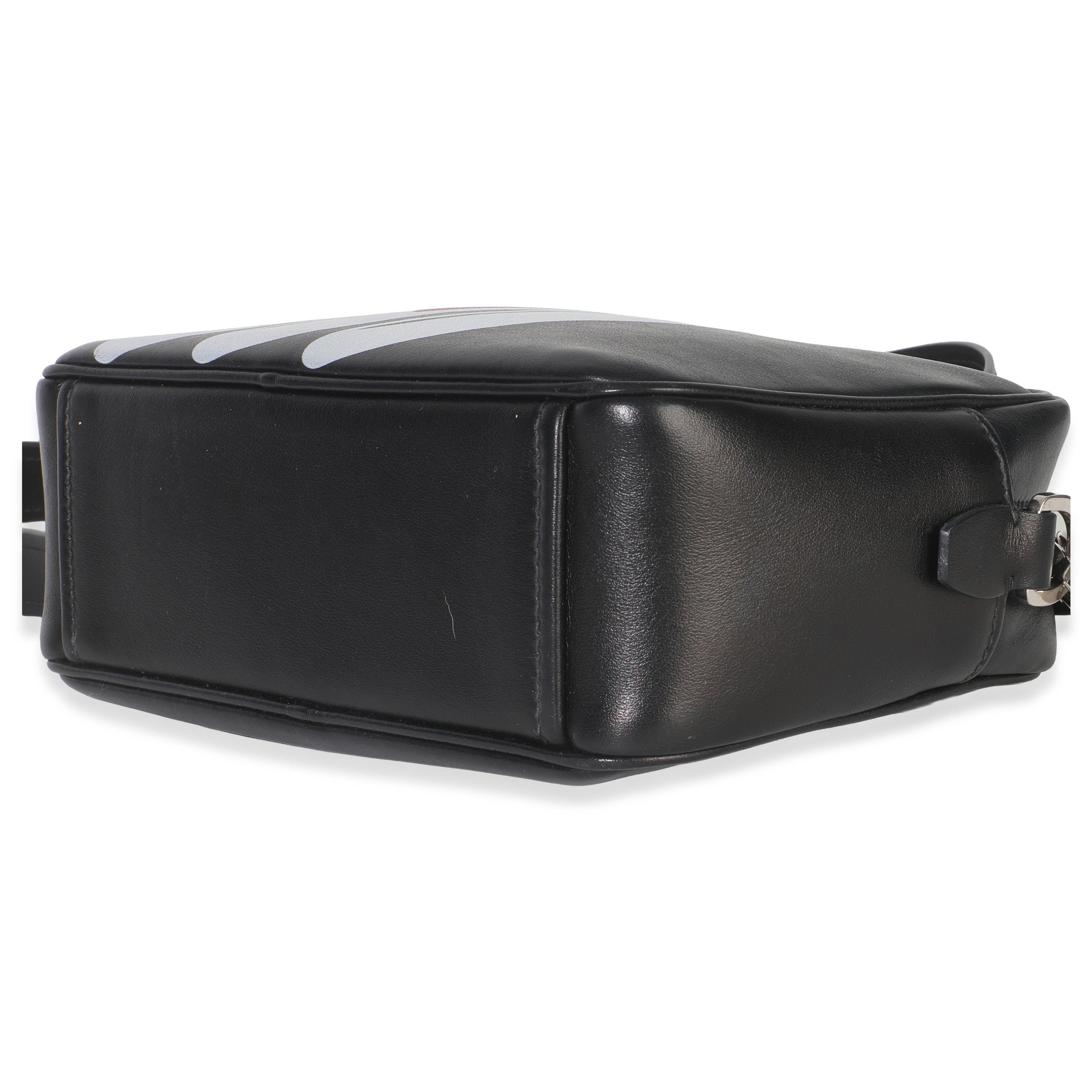 Black Pink Calfskin Banana Logo Crossbody Bag