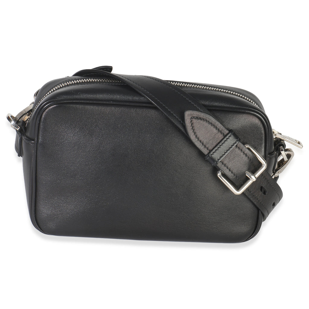 Black Pink Calfskin Banana Logo Crossbody Bag