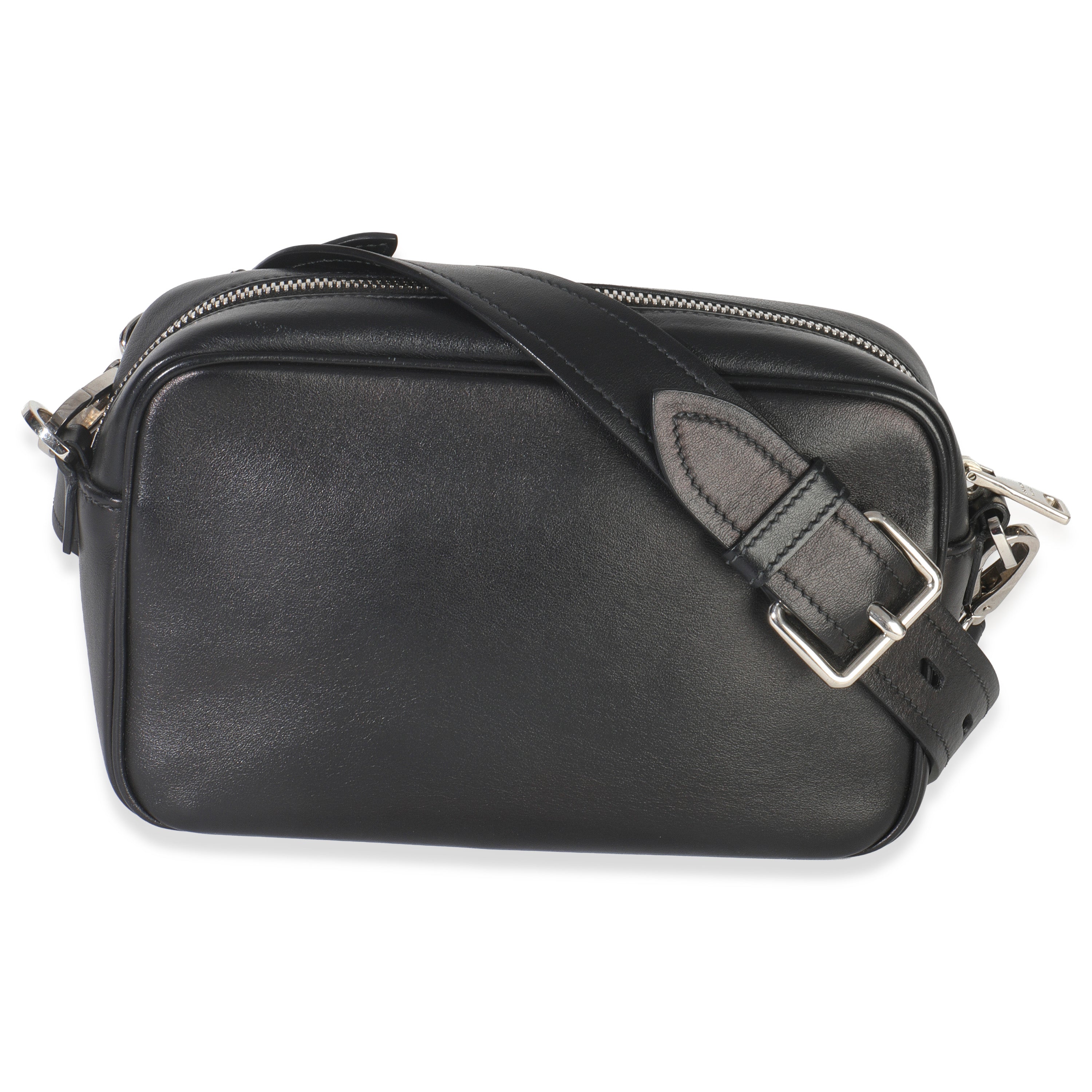 Black Pink Calfskin Banana Logo Crossbody Bag
