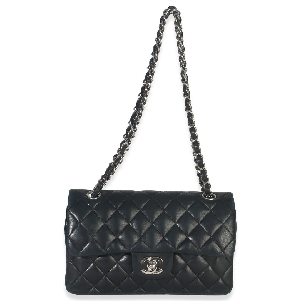 Black Quilted Lambskin Small Classic Double Flap Bag
