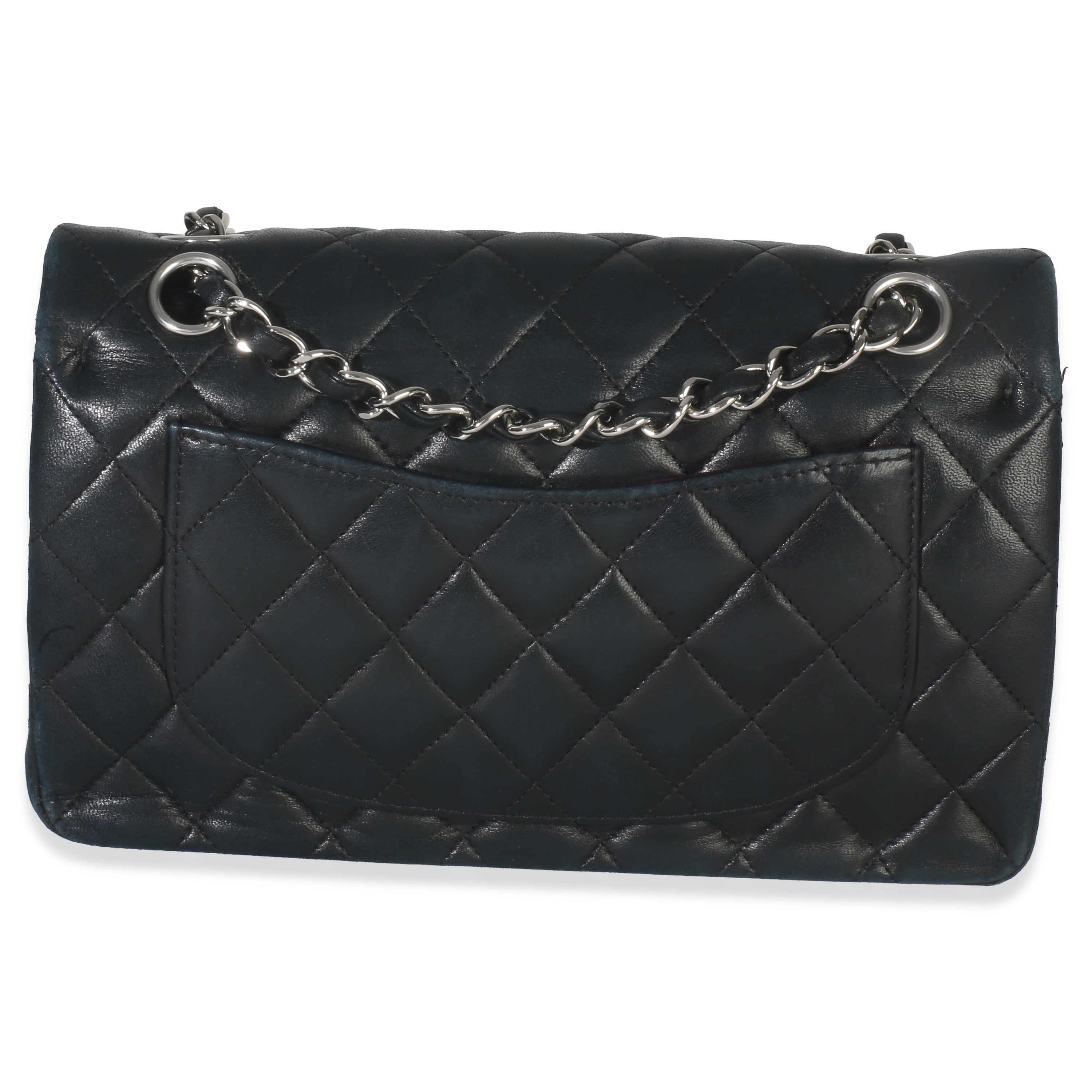 Black Quilted Lambskin Small Classic Double Flap Bag