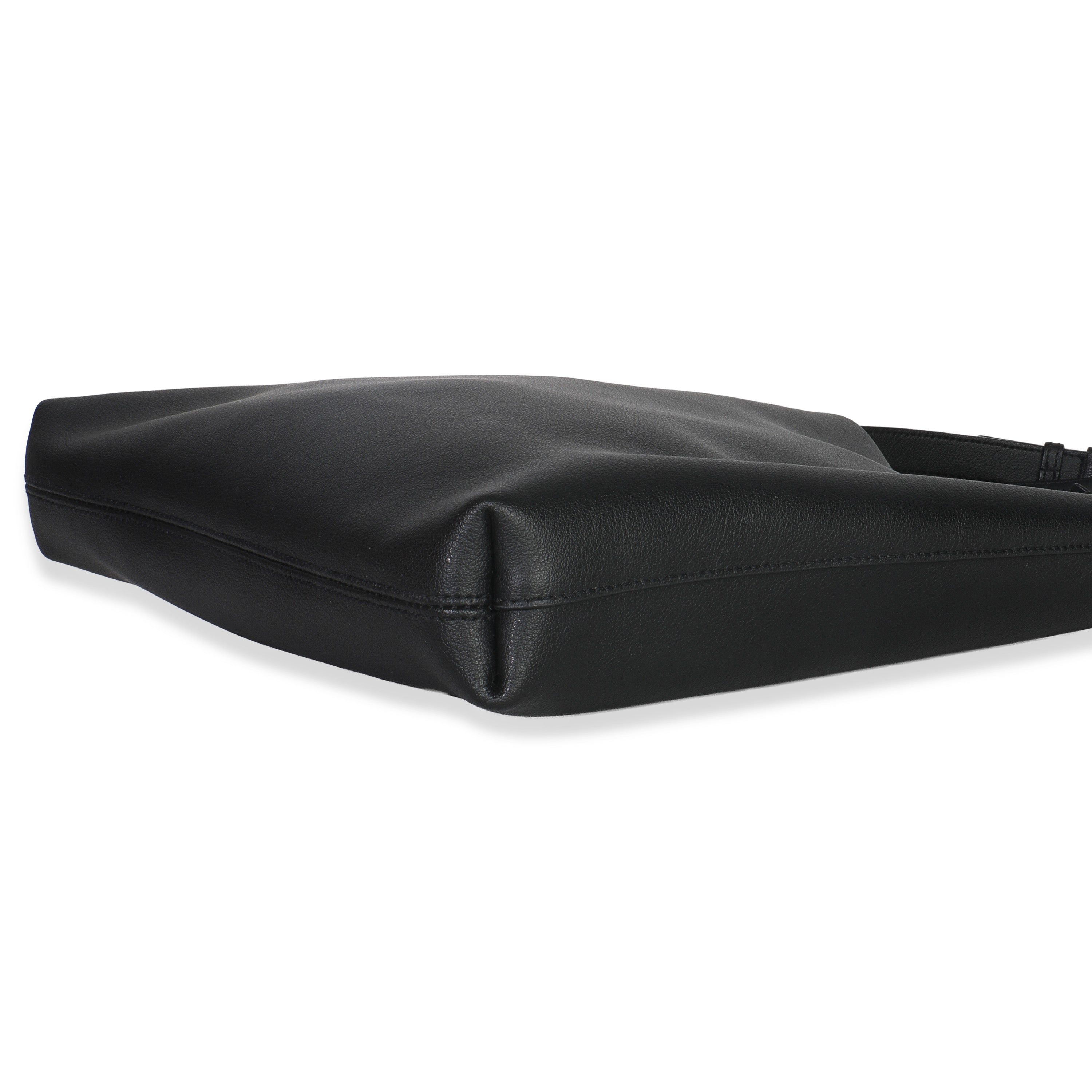 Black Leather Bold Hobo