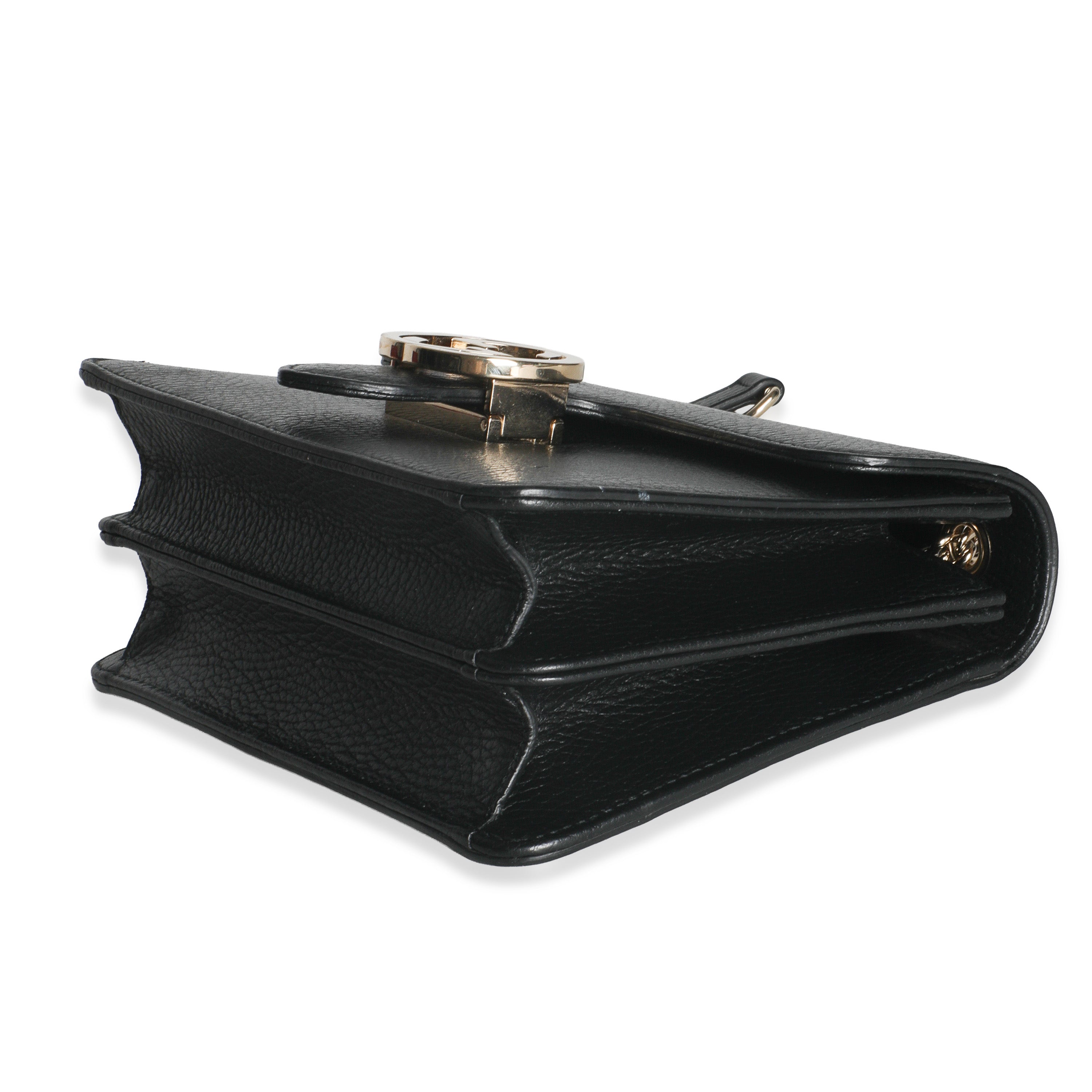 Black Dollar Calfskin Interlocking G Small Bag