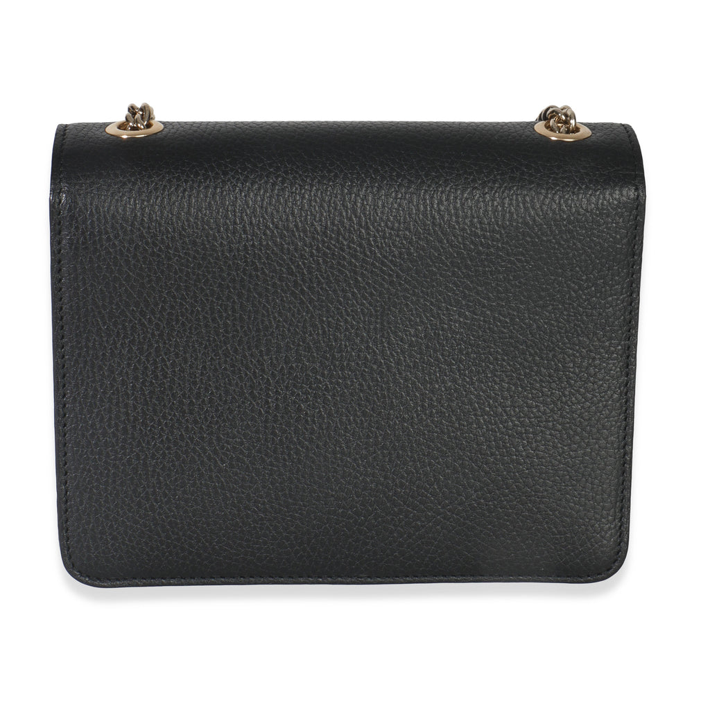 Black Dollar Calfskin Interlocking G Small Bag