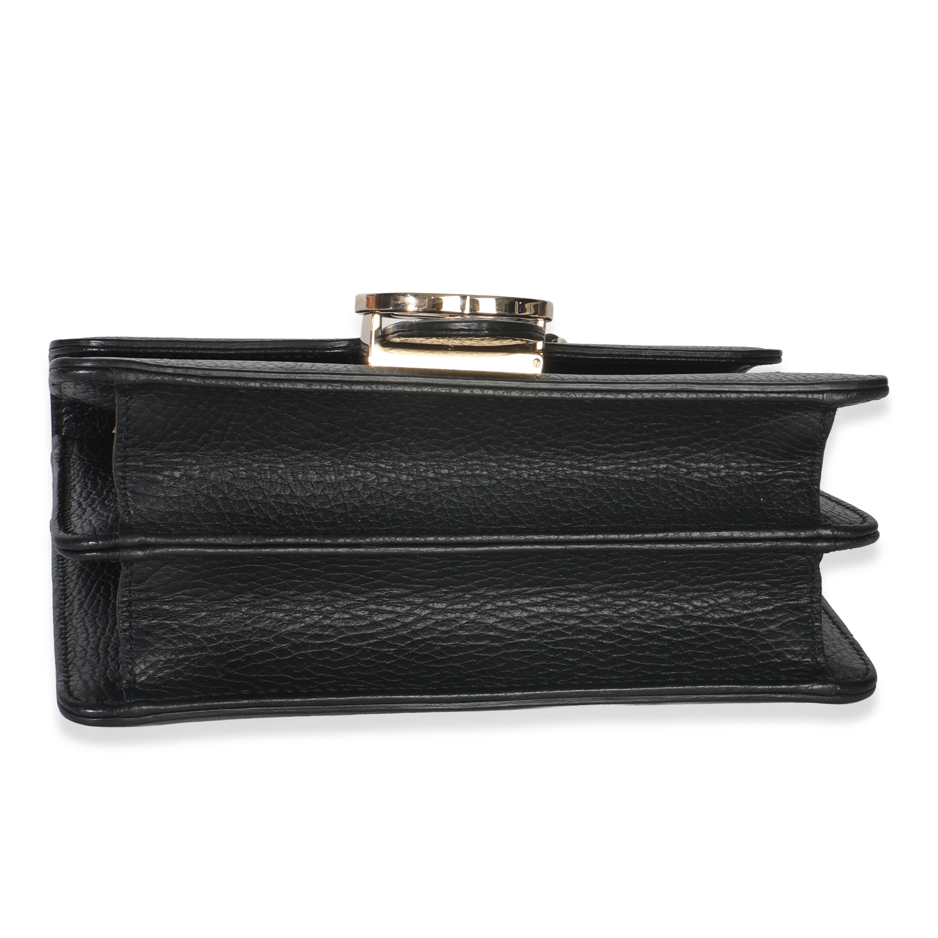 Black Dollar Calfskin Interlocking G Small Bag
