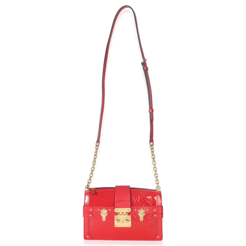 Cherry Monogram Vernis Trunk Clutch Bag