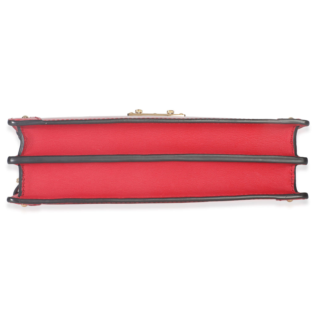 Cherry Monogram Vernis Trunk Clutch Bag