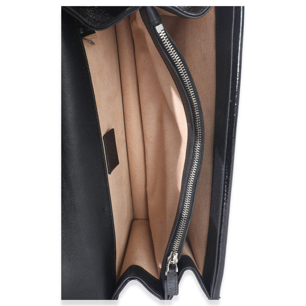 Black GG Embossed Velvet Small Dionysus Chain Bag