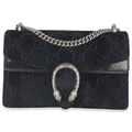 Black GG Embossed Velvet Small Dionysus Chain Bag