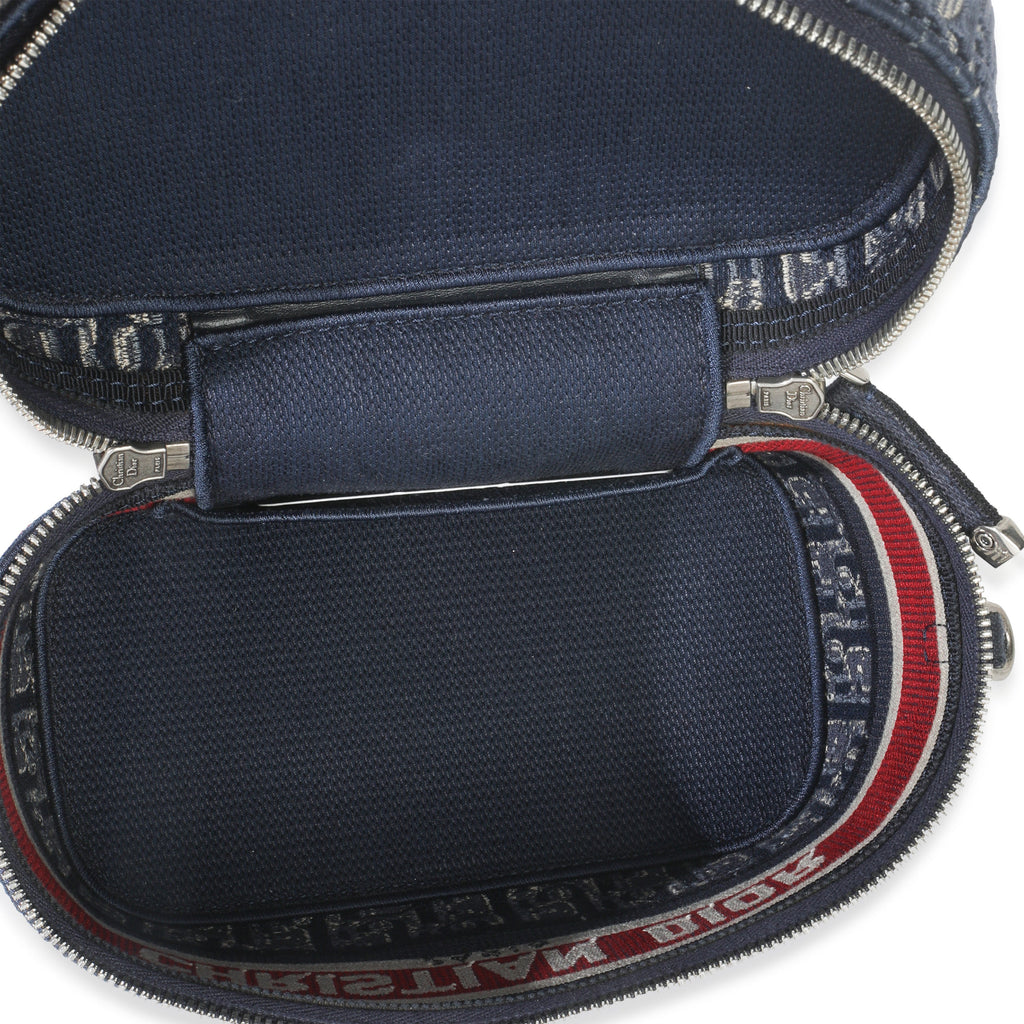 Blue Red Velvet Oblique Diortravel Vanity Case