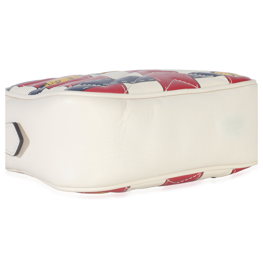 Trompe LOeil Print Calfskin Matelasse Small GG Marmont Camera Bag