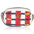 Trompe LOeil Print Calfskin Matelasse Small GG Marmont Camera Bag