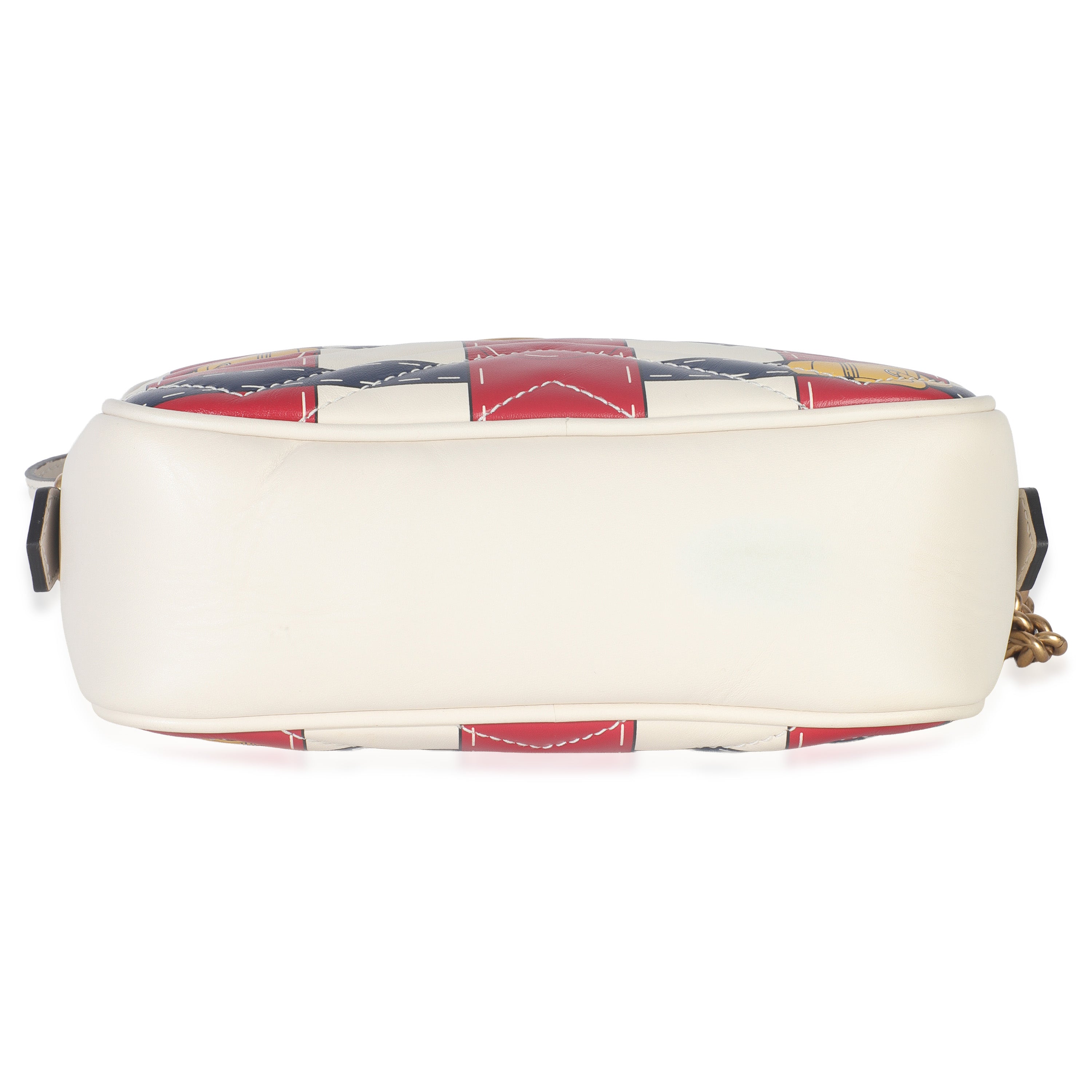 Trompe LOeil Print Calfskin Matelasse Small GG Marmont Camera Bag