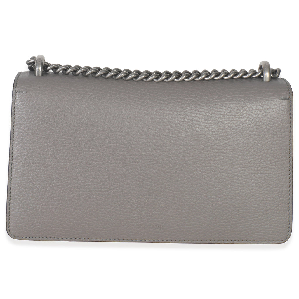 Dusty Grey Pebbled Calfskin Small Dionysus Shoulder Bag