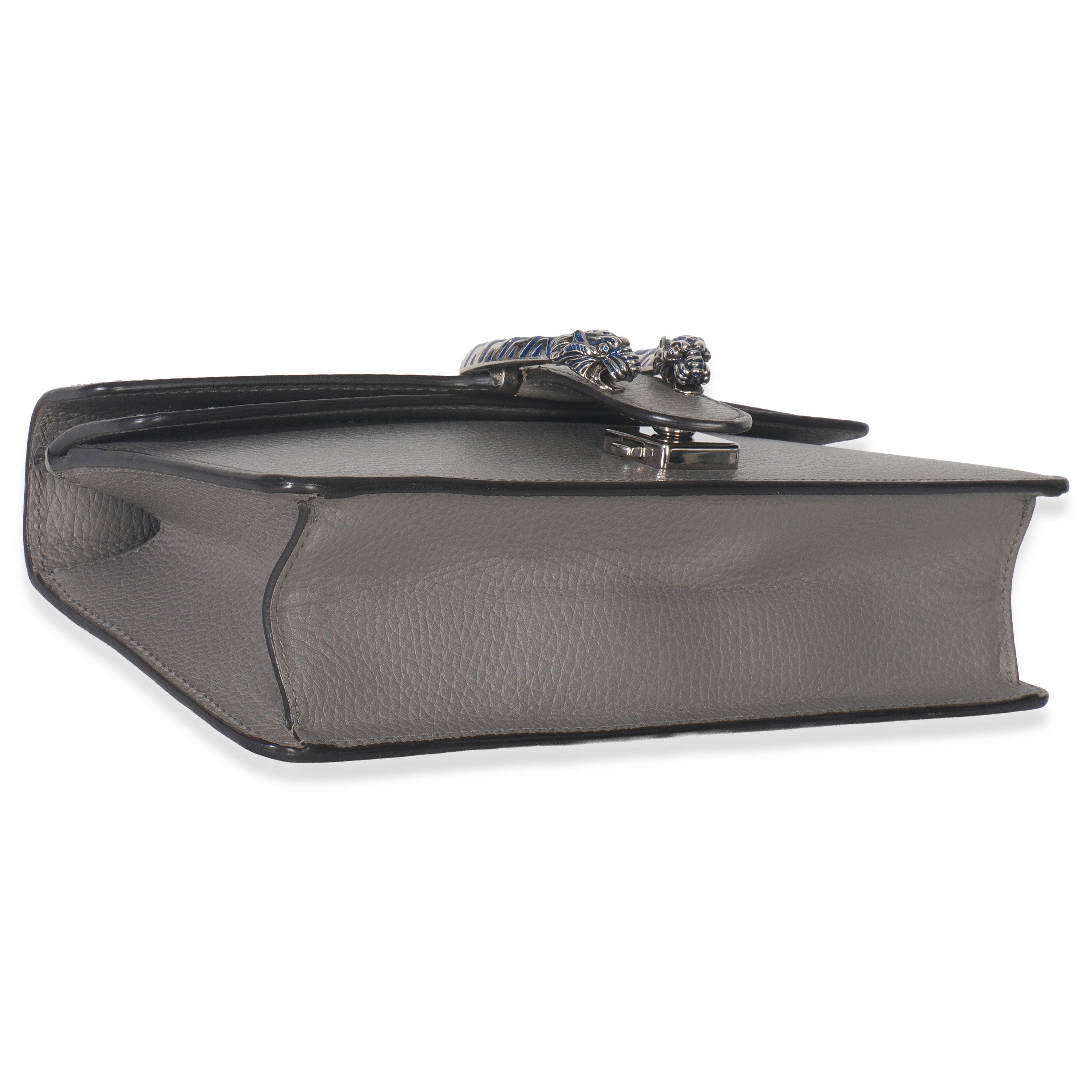 Dusty Grey Pebbled Calfskin Small Dionysus Shoulder Bag