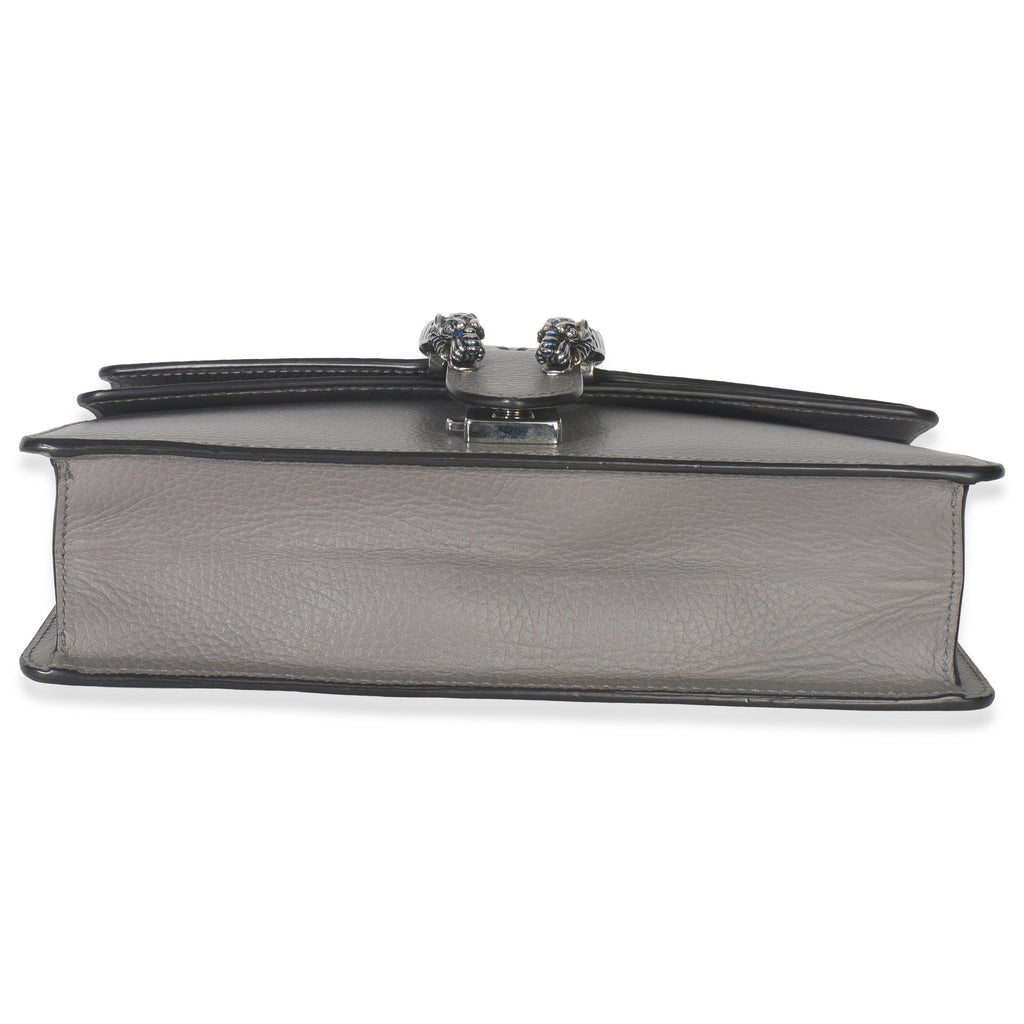 Dusty Grey Pebbled Calfskin Small Dionysus Shoulder Bag