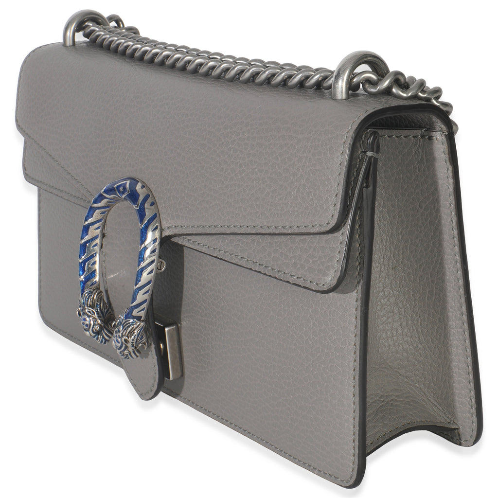 Dusty Grey Pebbled Calfskin Small Dionysus Shoulder Bag