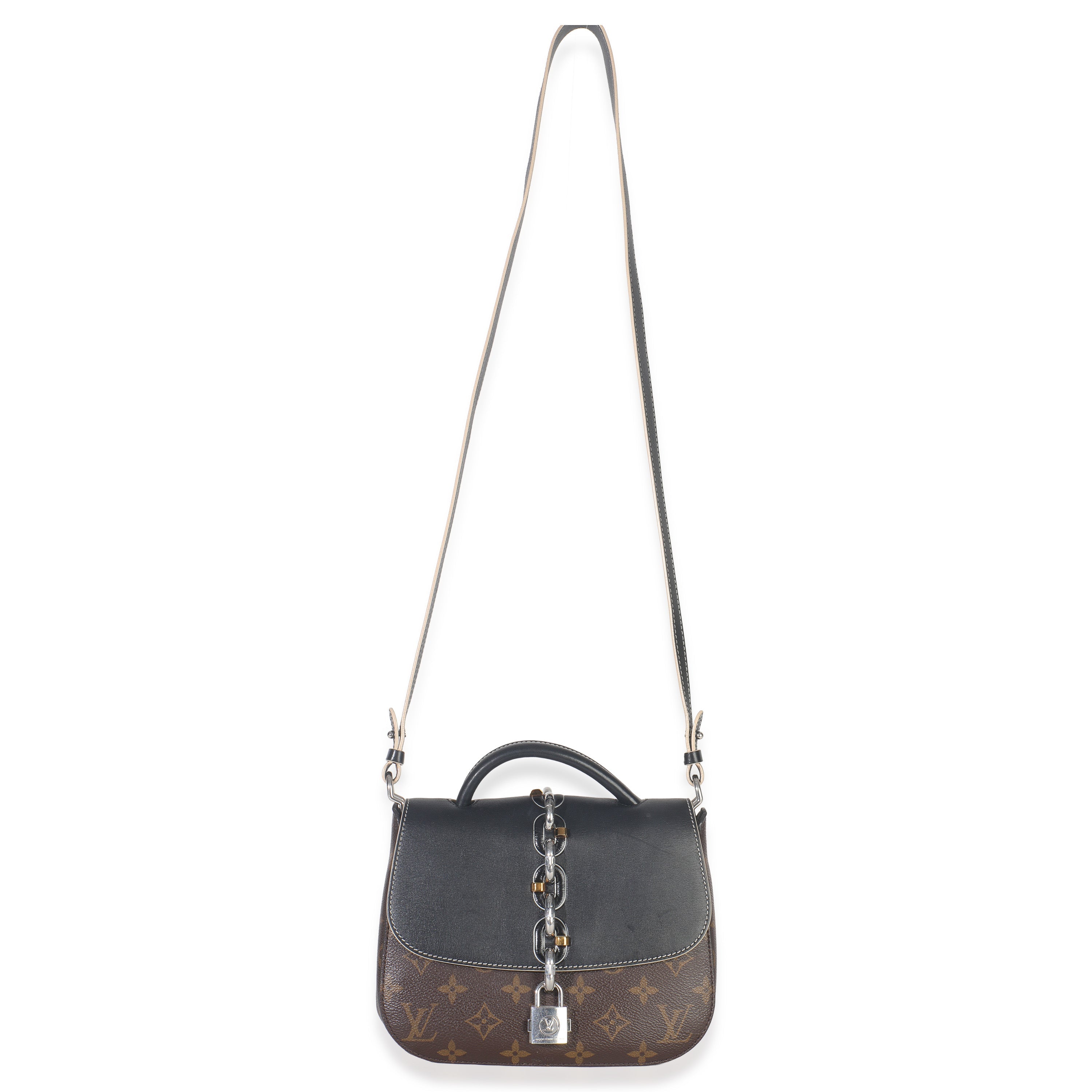 Black Monogram Canvas Chain It PM