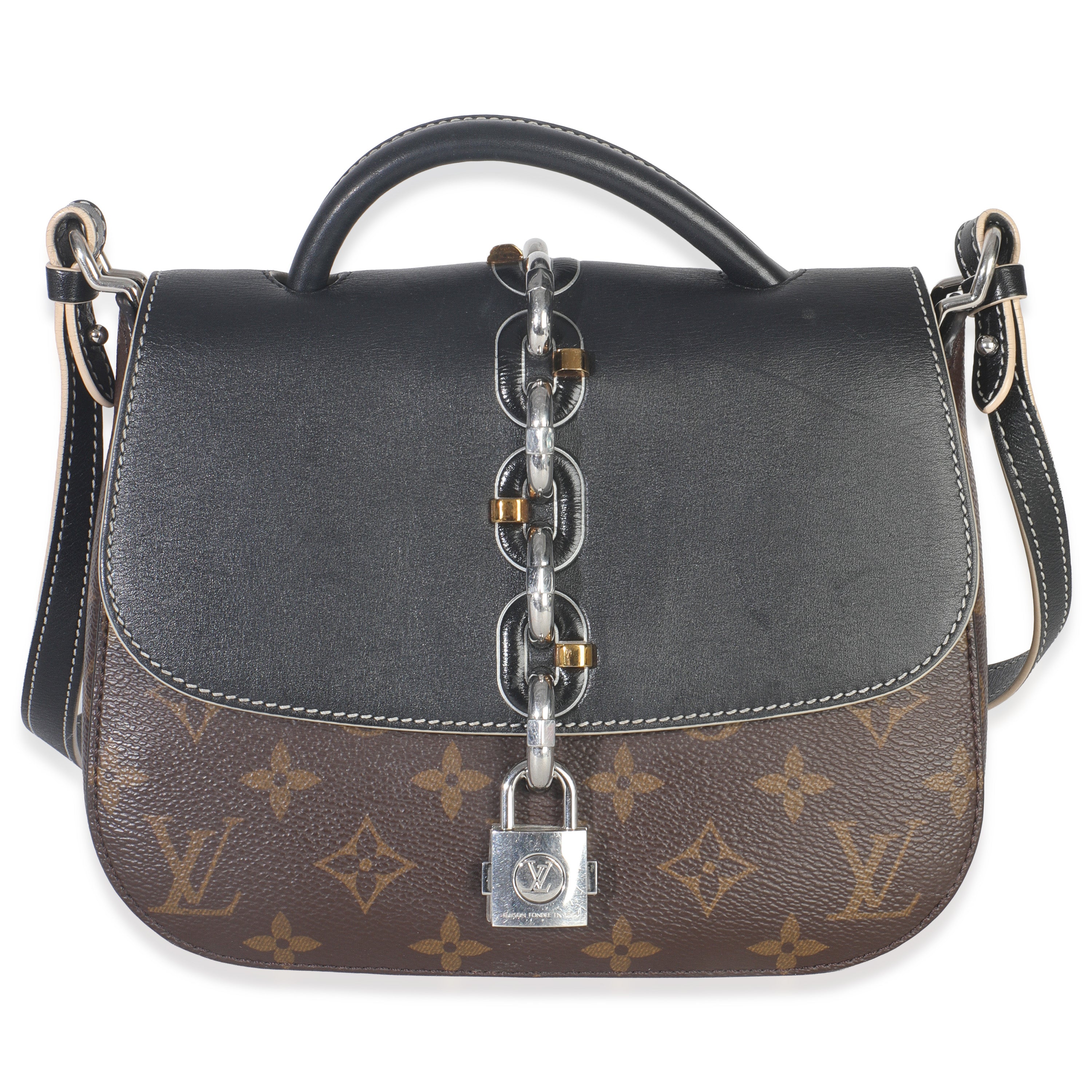 Black Monogram Canvas Chain It PM