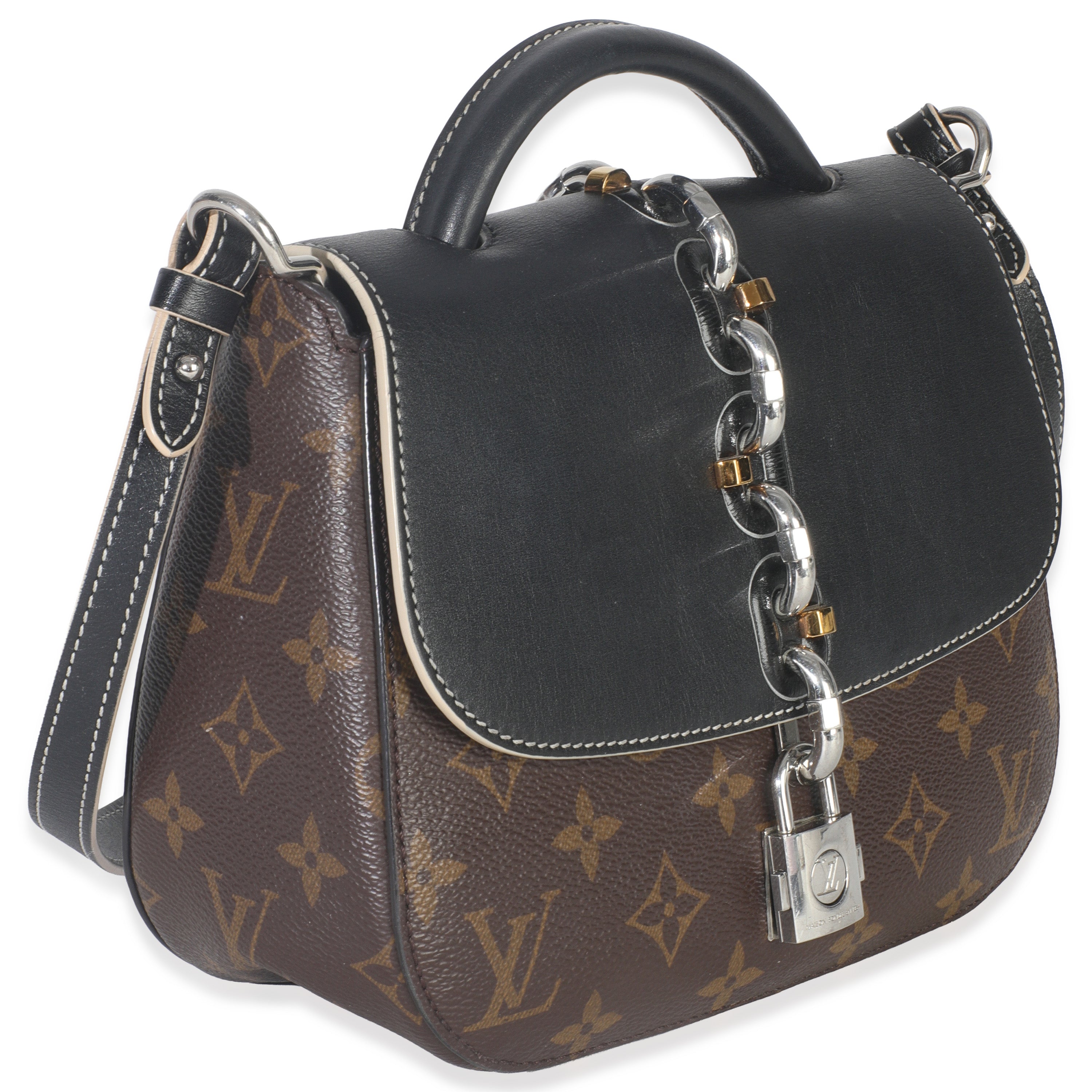 Black Monogram Canvas Chain It PM