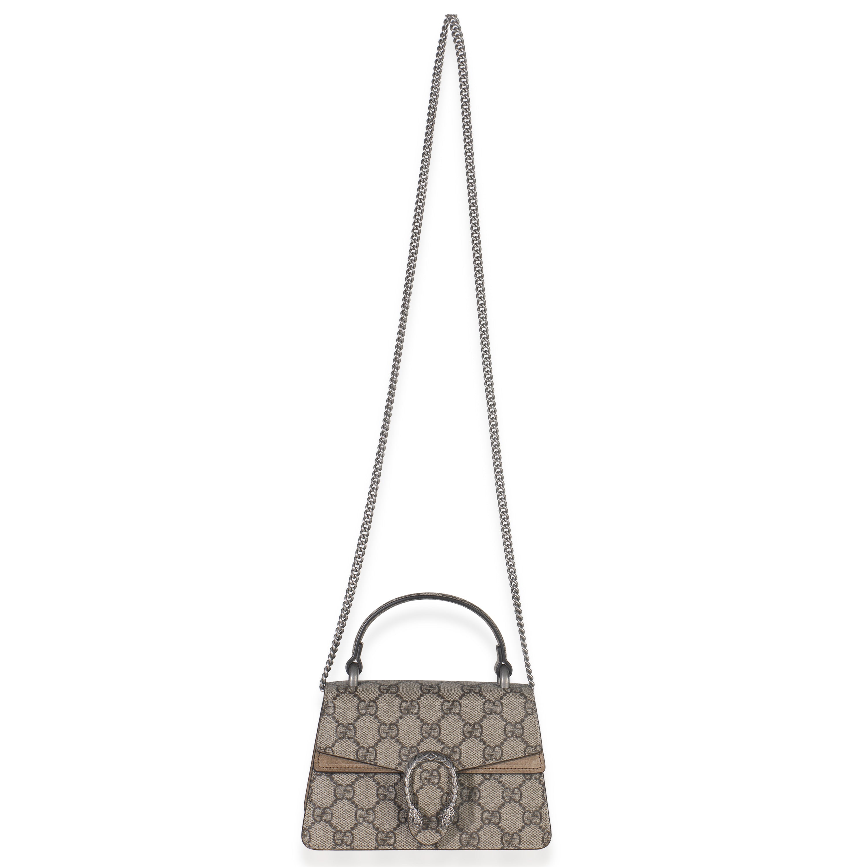 Beige GG Supreme Canvas Mini Dionysus Top Handle Bag