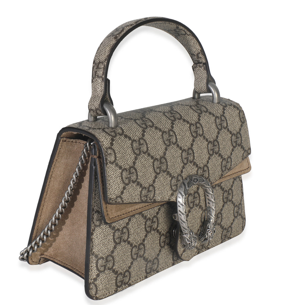 Beige GG Supreme Canvas Mini Dionysus Top Handle Bag