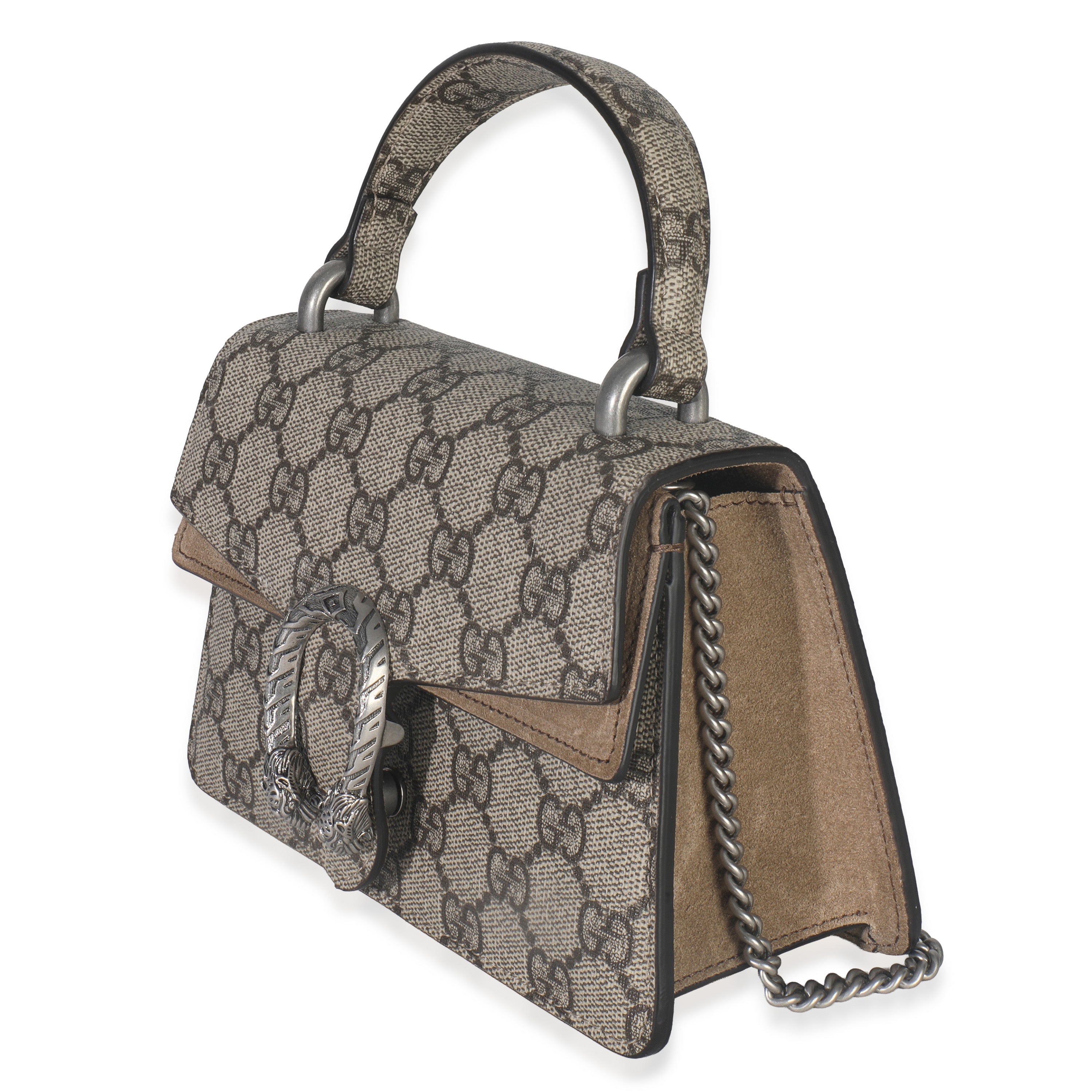 Beige GG Supreme Canvas Mini Dionysus Top Handle Bag