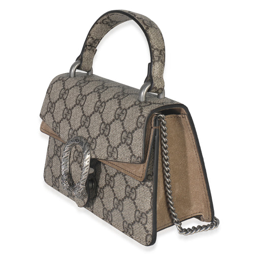 Beige GG Supreme Canvas Mini Dionysus Top Handle Bag