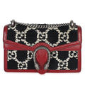 Black White Red Tweed GG Monogram Medium Dionysus Shoulder Bag