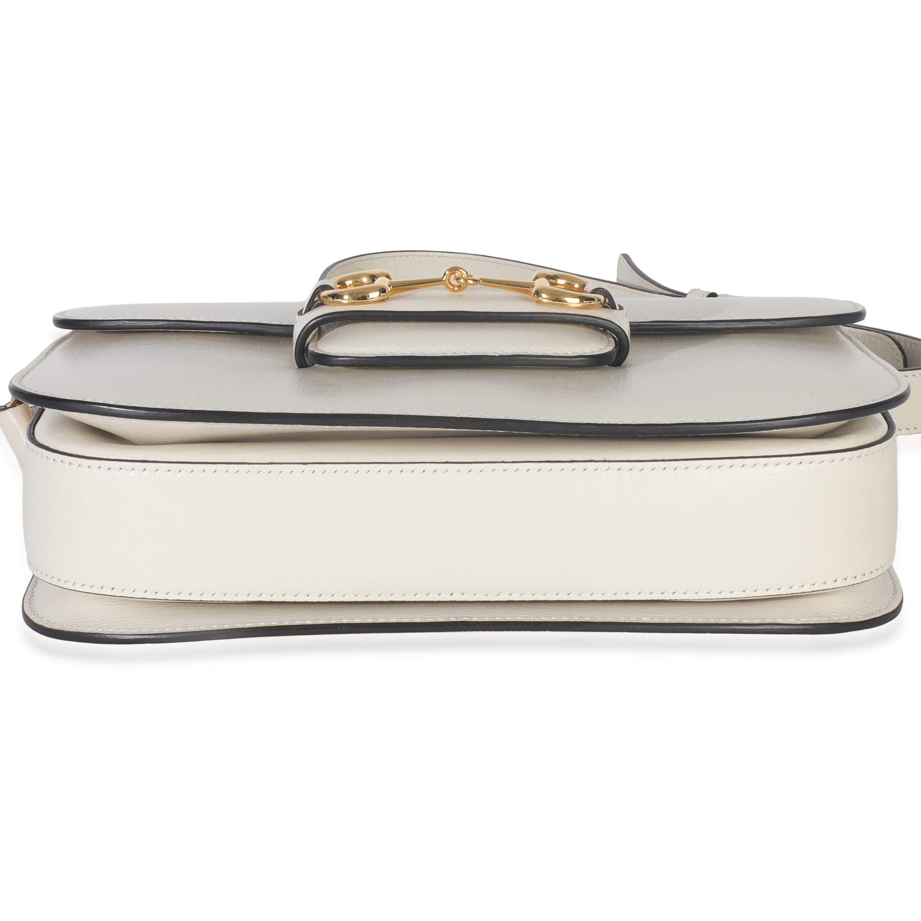 Mystic White Azalea Calfskin Horsebit Small 1955 Shoulder Bag