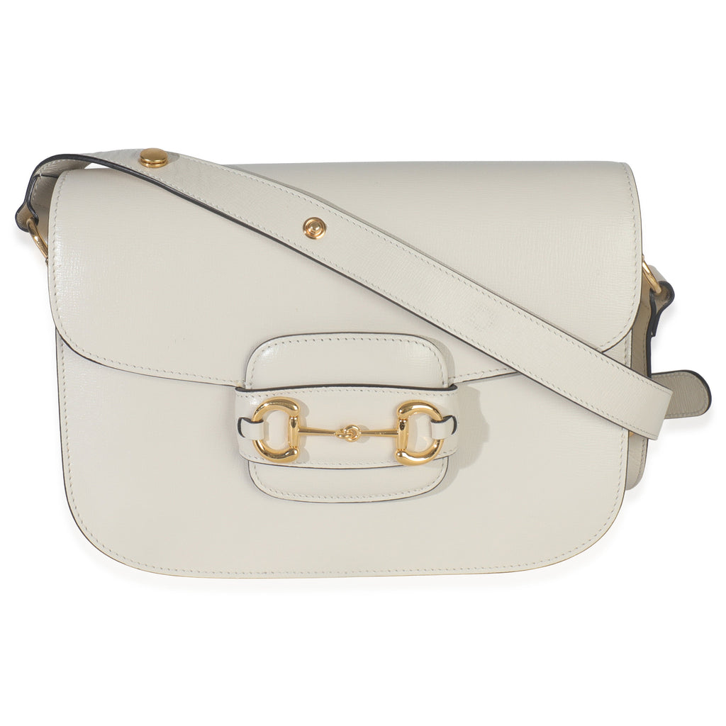 Mystic White Azalea Calfskin Horsebit Small 1955 Shoulder Bag