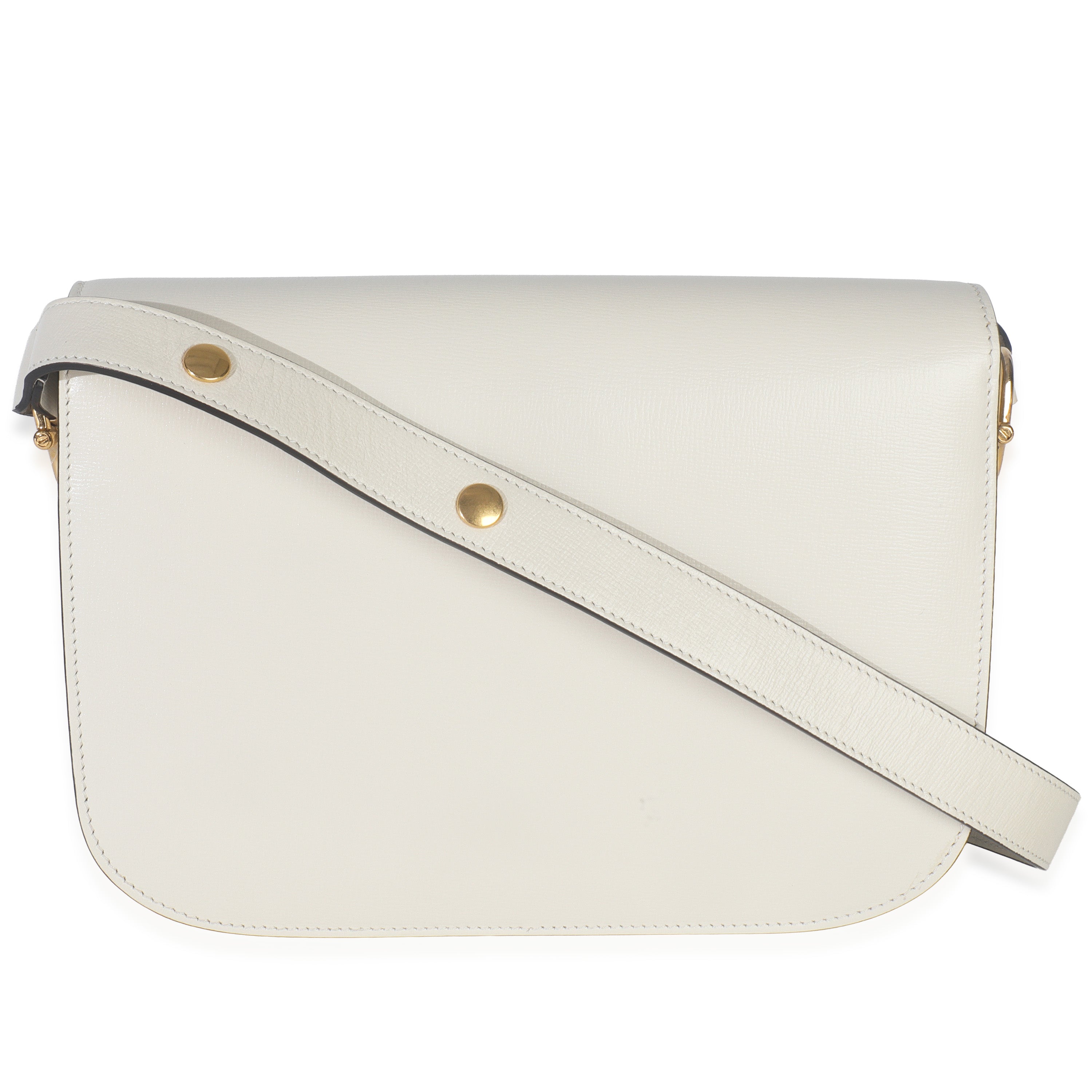 Mystic White Azalea Calfskin Horsebit Small 1955 Shoulder Bag