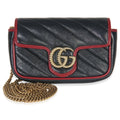 Black Matelasse Calfskin Torchon Super Mini Marmont Bag