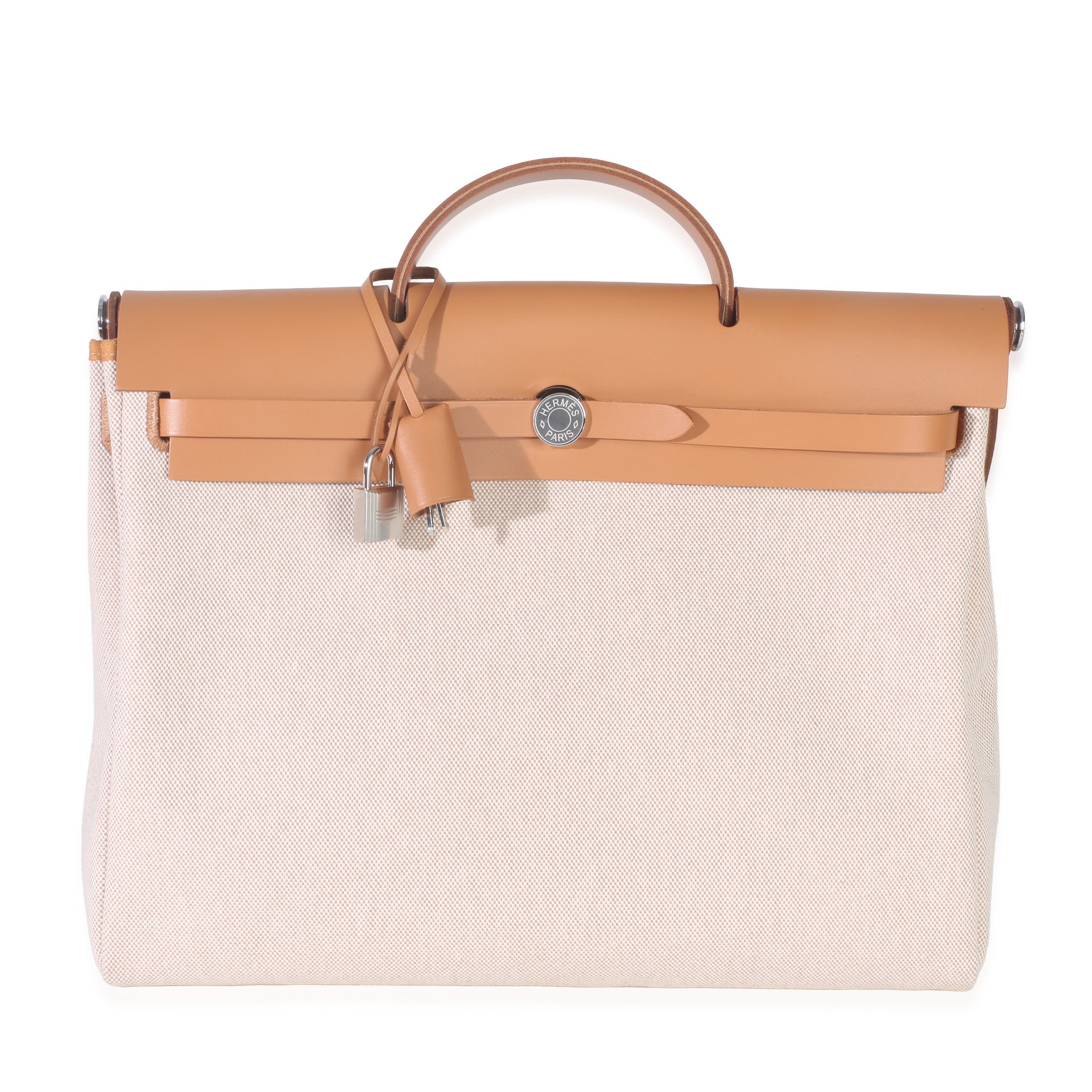 Ecru Beige Naturel Sable Toile Criss Viking Herbag Messenger 39 PHW