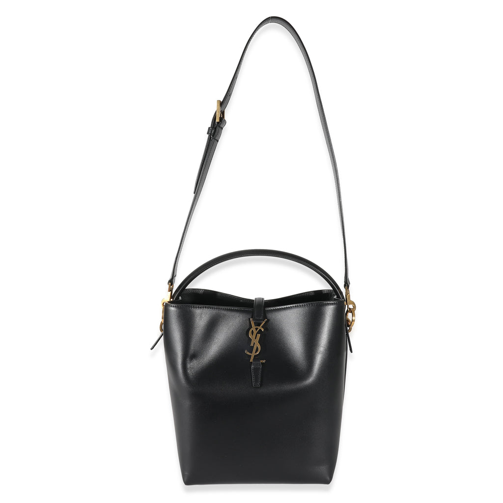 Black Shiny Calfskin Small Le 37 Bucket Bag