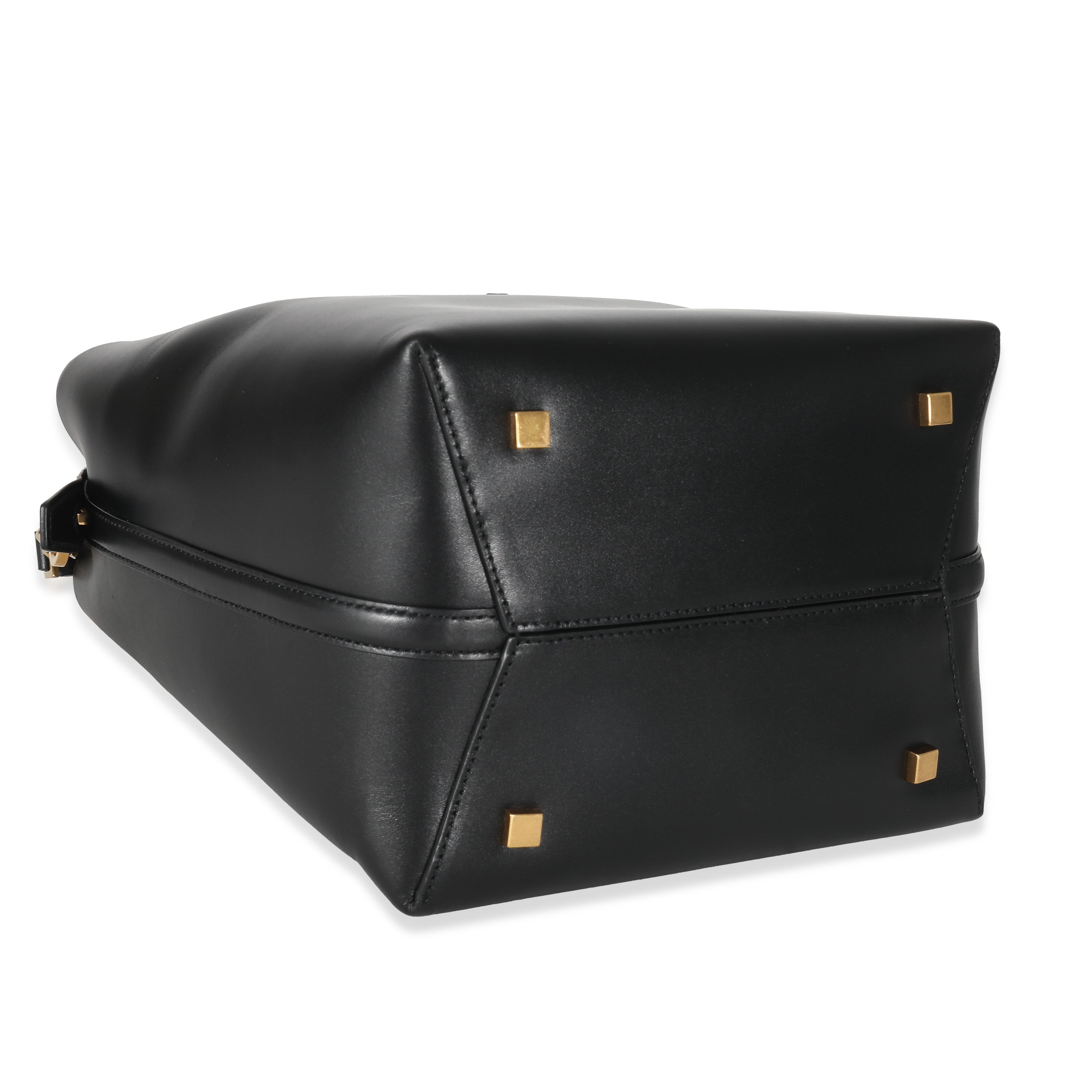 Black Shiny Calfskin Small Le 37 Bucket Bag