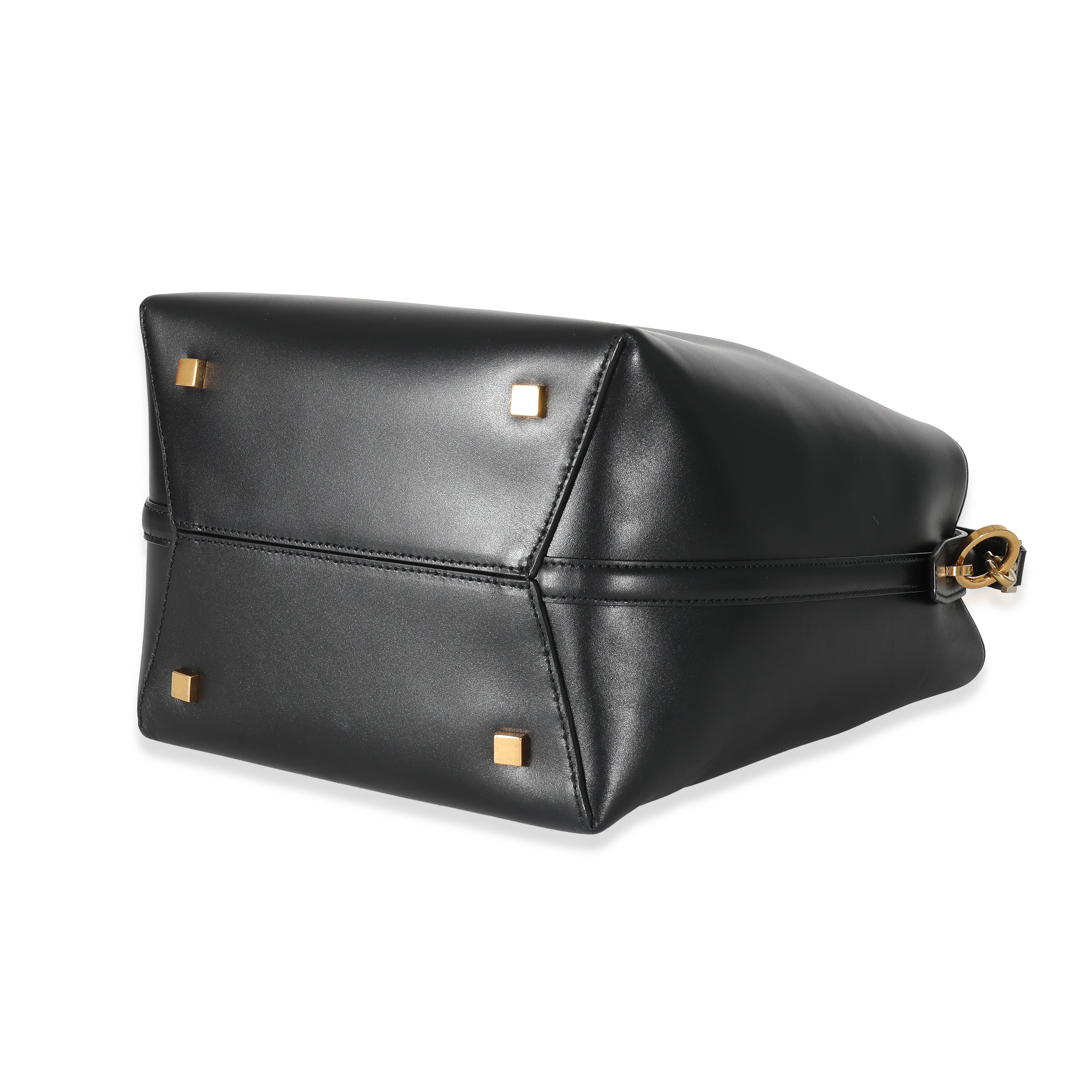 Black Shiny Calfskin Small Le 37 Bucket Bag