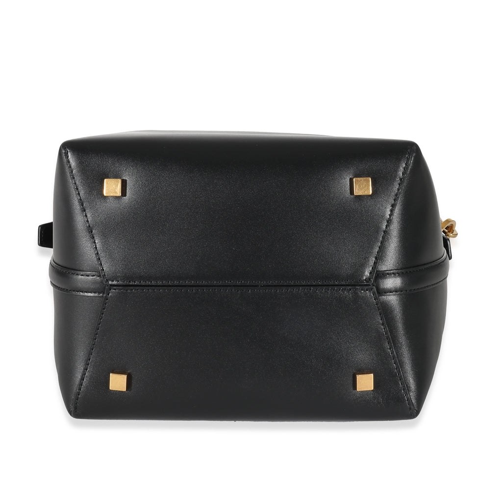 Black Shiny Calfskin Small Le 37 Bucket Bag