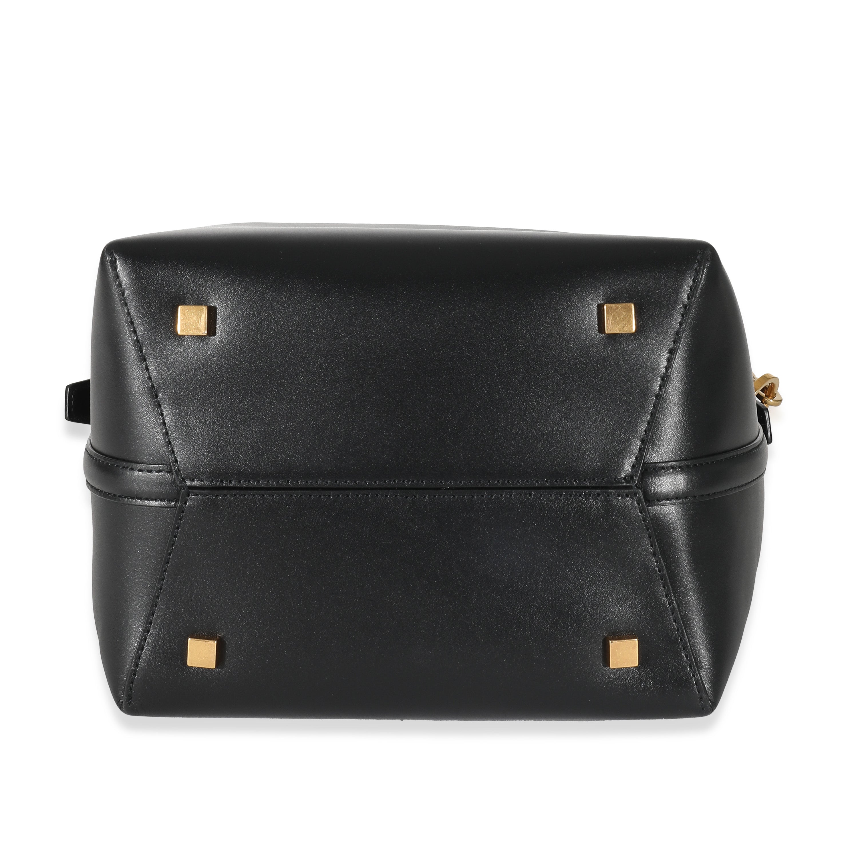 Black Shiny Calfskin Small Le 37 Bucket Bag