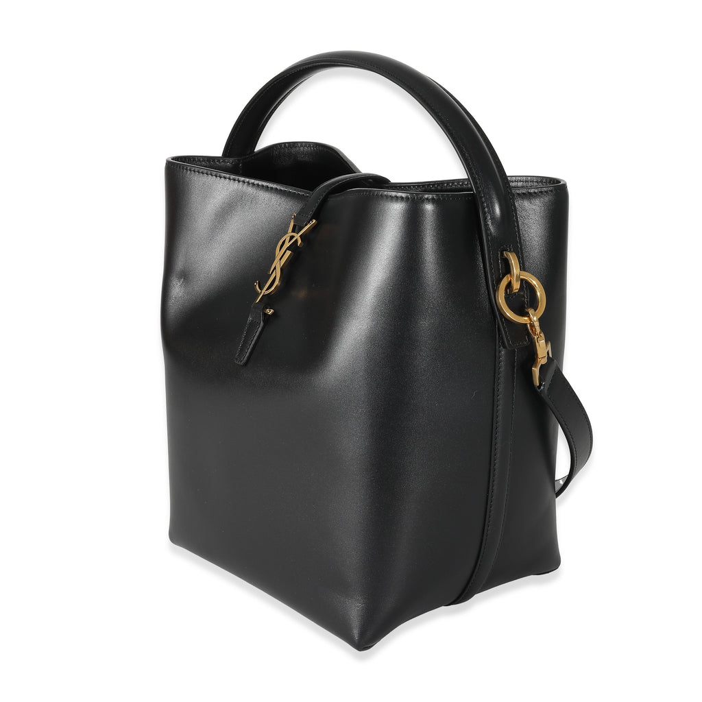 Black Shiny Calfskin Small Le 37 Bucket Bag