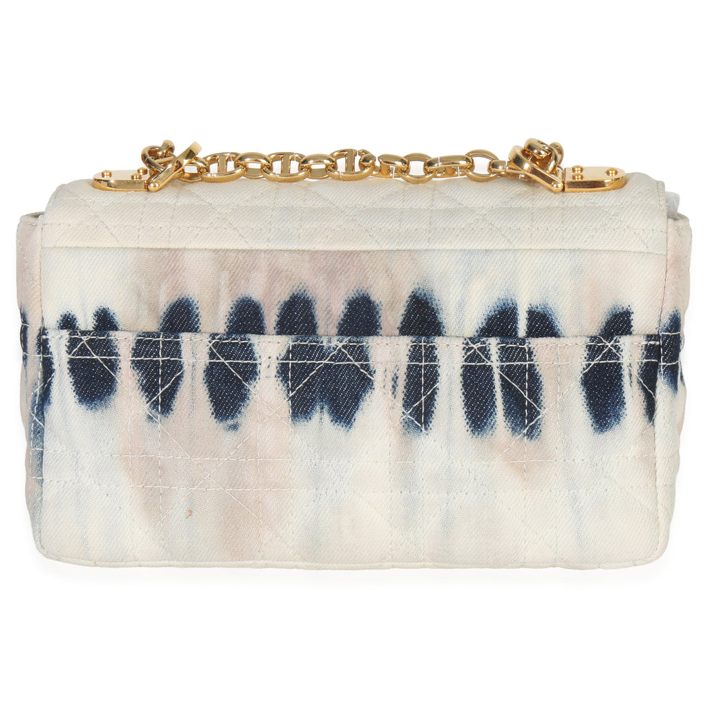 Multicolor Tie Dye Denim Cannage Small Caro Chain Bag
