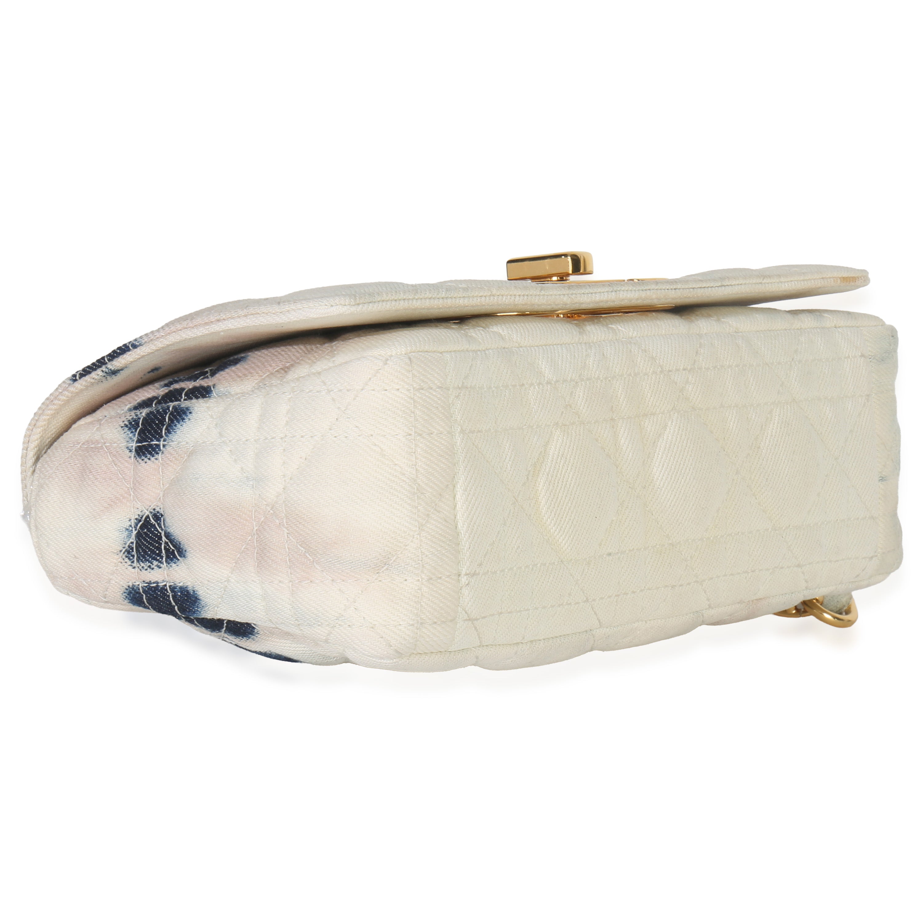 Multicolor Tie Dye Denim Cannage Small Caro Chain Bag