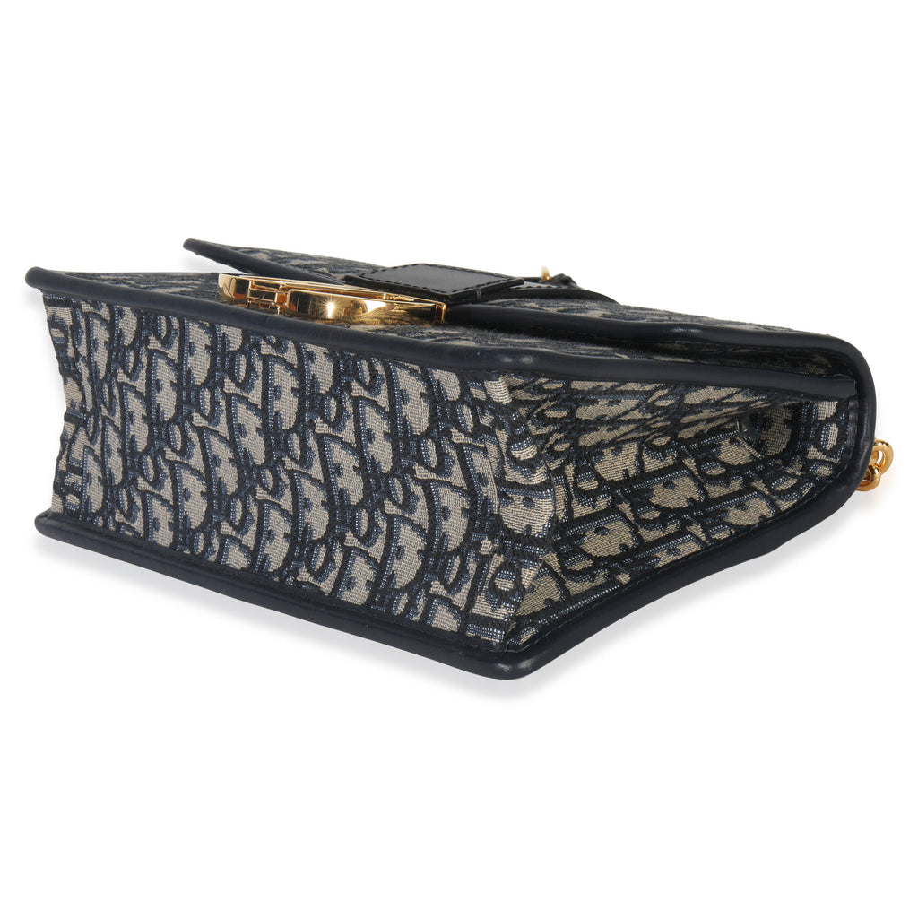 Blue Oblique Dior 30 Montaigne Chain Bag