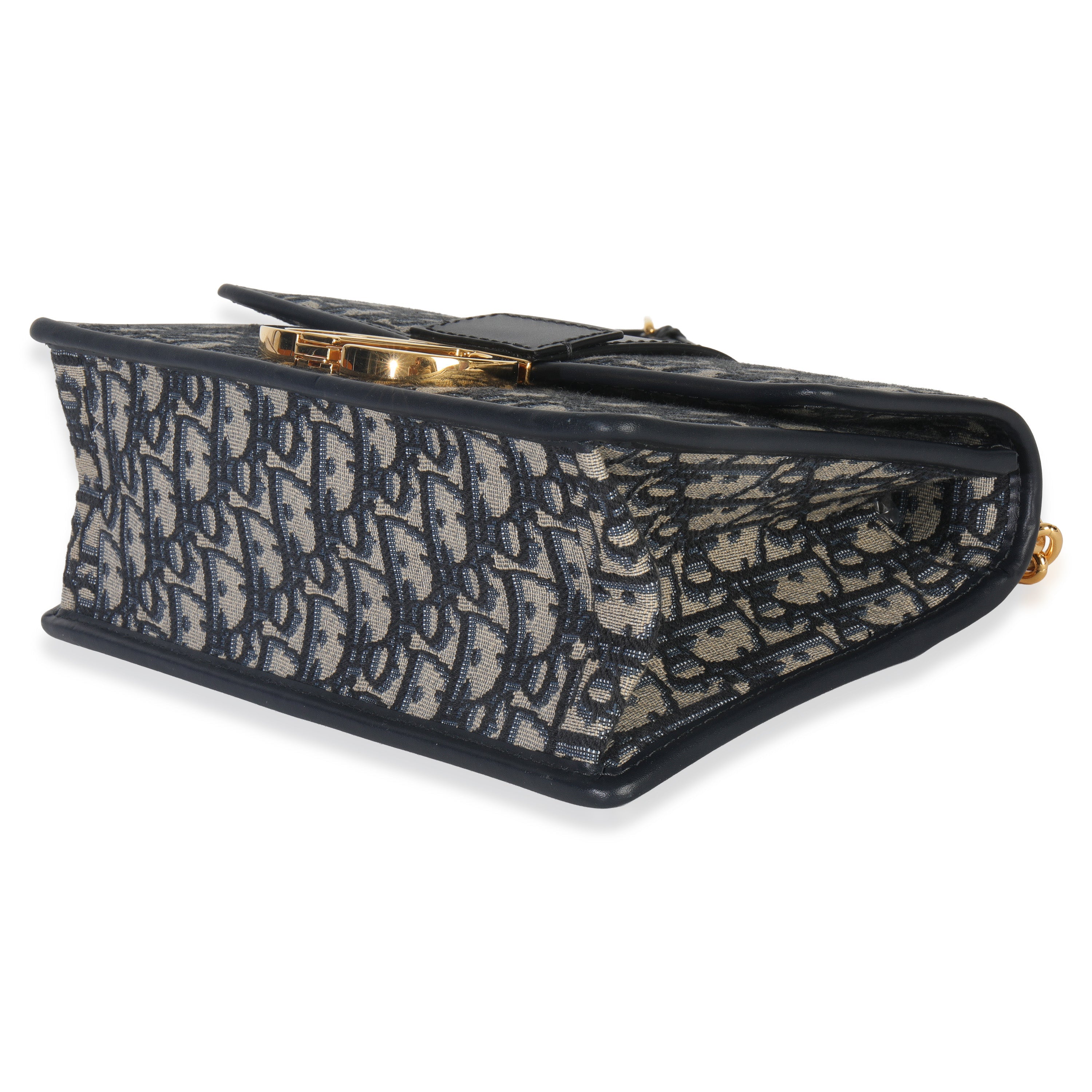 Blue Oblique Dior 30 Montaigne Chain Bag