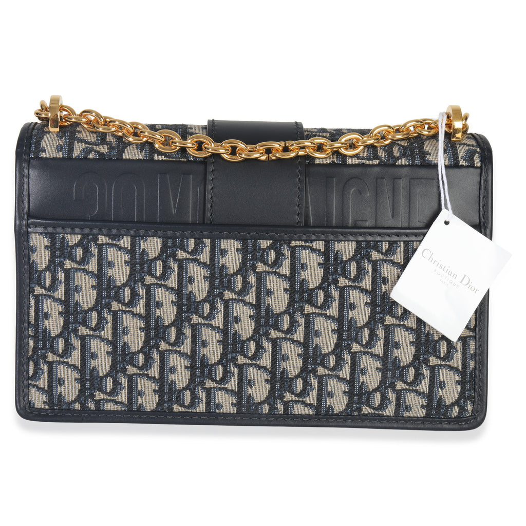 Blue Oblique Dior 30 Montaigne Chain Bag