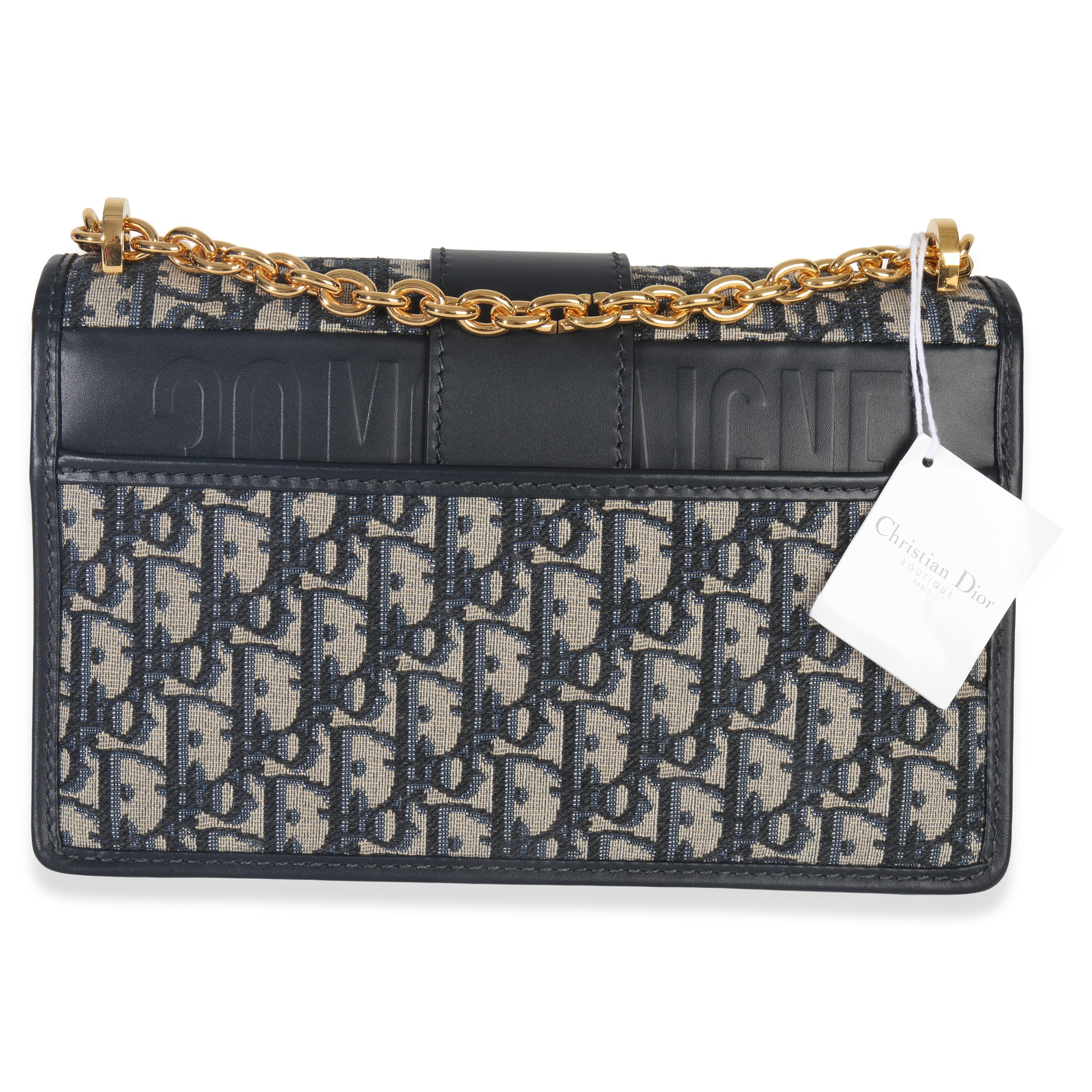 Blue Oblique Dior 30 Montaigne Chain Bag